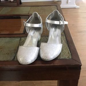 Girls Michael Kors silver dress shoes